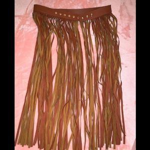 Brown Fringe belt